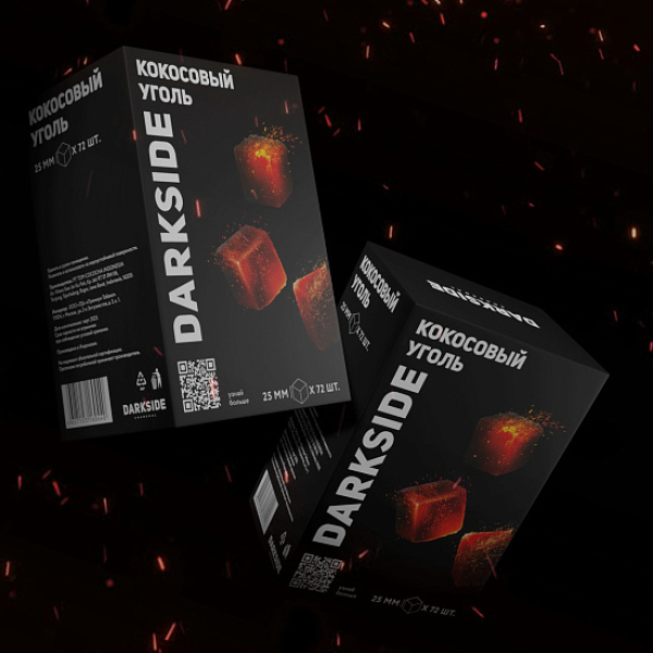 Уголь DARKSIDE CHARCOAL (BIG CUBE) 1KG 72 BRICKS в Казани