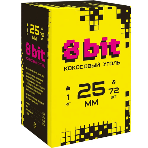 Кокосовый уголь Cocoloco 8bit 25мм в Казани