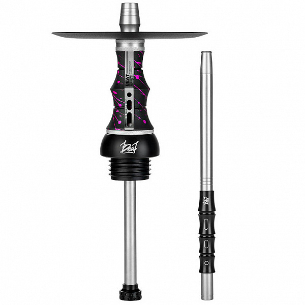 Кальян Alpha Hookah Beat Splash Grumpy прозрачная колба (Черный,Розовый, 40 см) в Казани