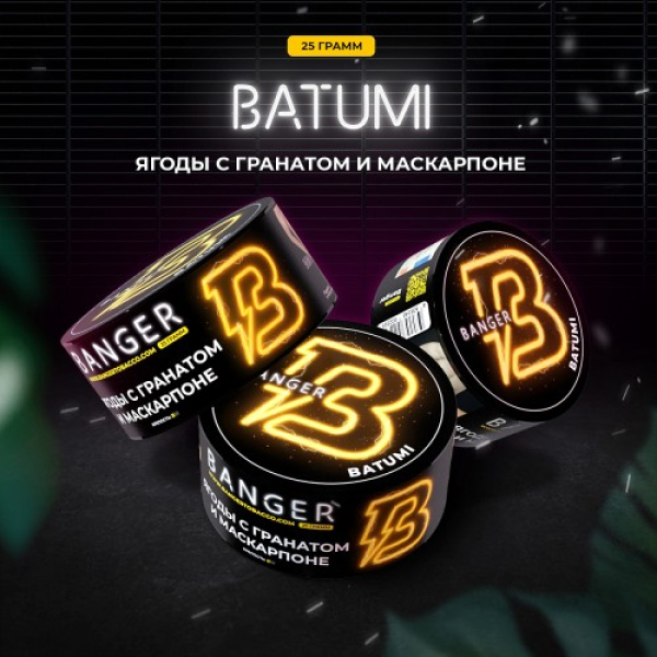 Табак Banger Batumi (Ягоды с Гранатом и Маскарпоне) 25 гр в Казани