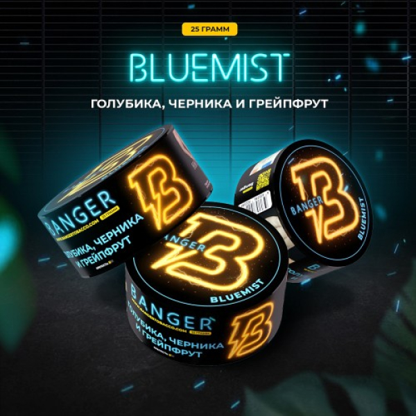 Табак Banger Bluemist (Голубика Черника и Грейпфрут) 25 гр в Казани