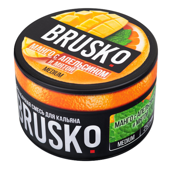Смесь BRUSKO МАНГО С АПЕЛЬСИНОМ И МЯТОЙ (MEDIUM) 250 гр в Казани