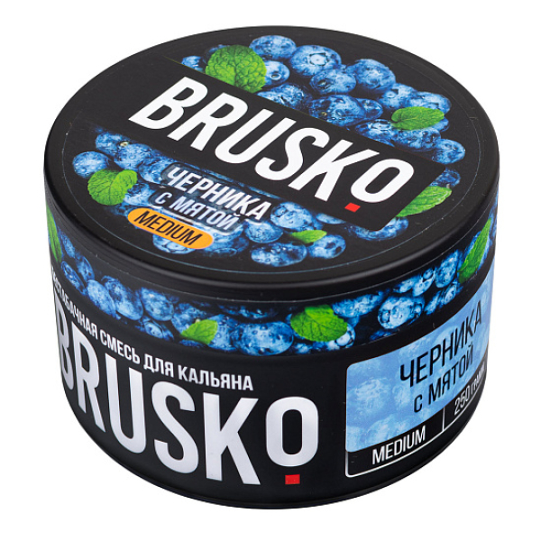 Смесь BRUSKO ЧЕРНИКА С МЯТОЙ (MEDIUM) 250 гр в Казани