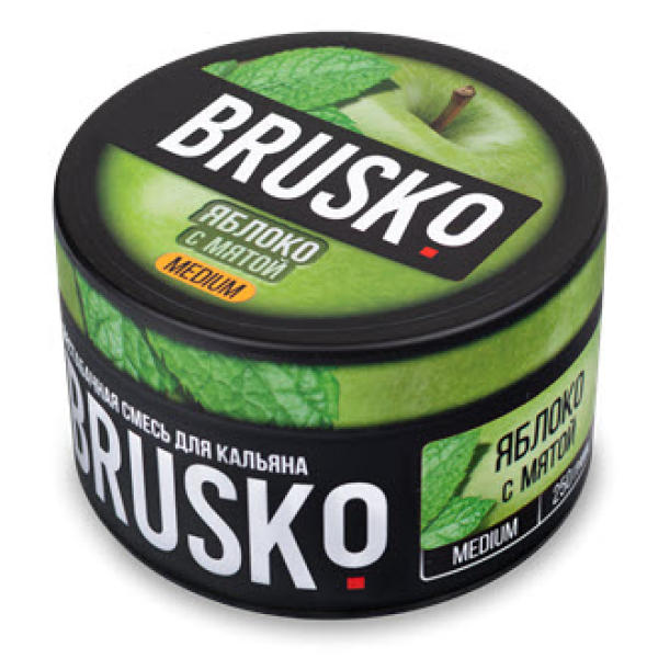 Смесь BRUSKO ЯБЛОКО С МЯТОЙ (MEDIUM) 250 гр в Казани