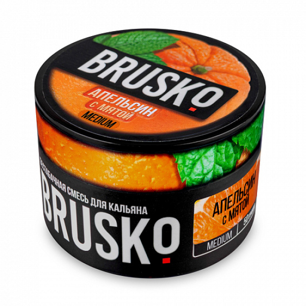 Смесь Brusko Medium Апельсин мята 50 грамм в Казани