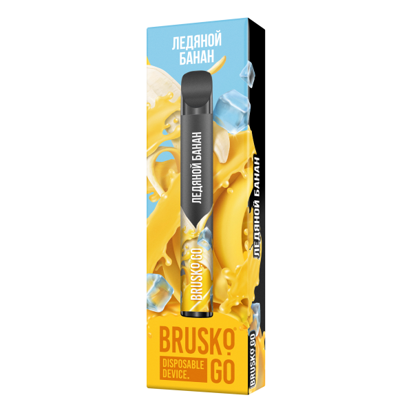 Одноразовая электронная сигарета Brusko Go Ледяной Банан 800 затяжек в Казани