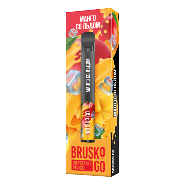 Одноразовая электронная сигарета Brusko Go Манго Со Льдом 800 затяжек в Казани