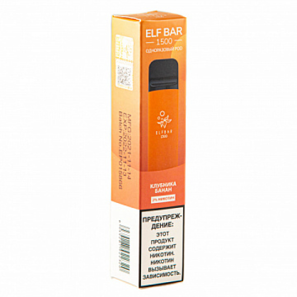 ELFBAR STRAWBERRY BANANA, 1500 тяг в Казани