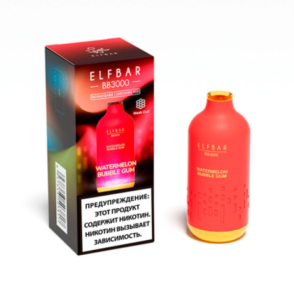 Elfbar BB3000 Арбузная жвачка, 3000 тяг в Казани