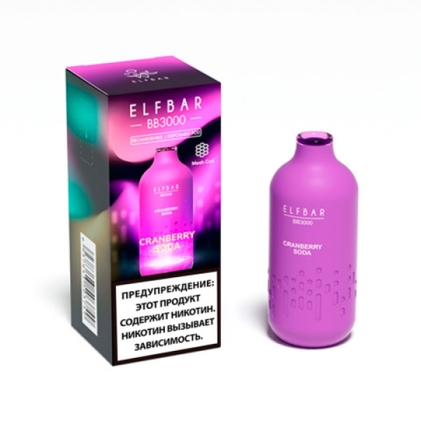 Elfbar BB3000 Клюквенная сода, 3000 тяг в Казани