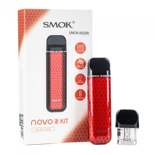 POD-система SMOK Novo 2 Pod 800 mAh Red Carbon в Казани