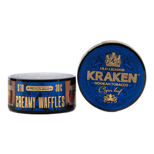 Табак Kraken Medium Seco Creamy Waffles (Сливочные вафли) 30 гр в Казани