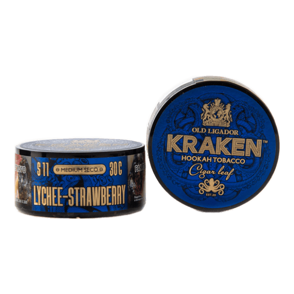 Табак Kraken Medium Seco Lychee strawberry (Личи и клубника) 30 гр в Казани