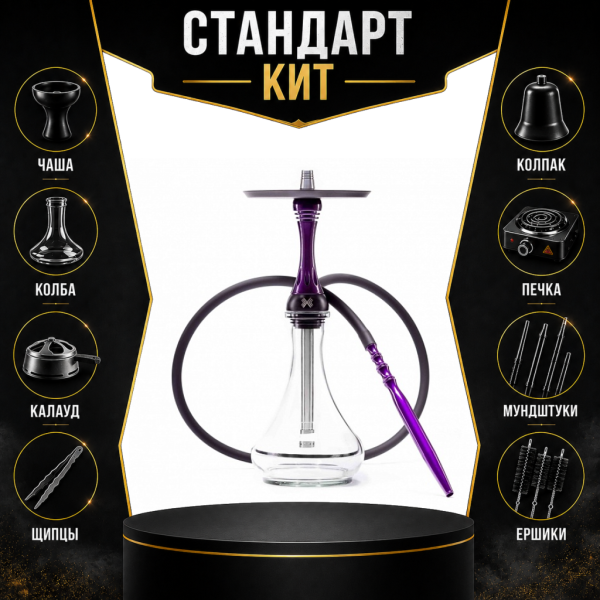 Набор с кальяном  Alpha Hookah X Purple СТАНДАРТ в Казани