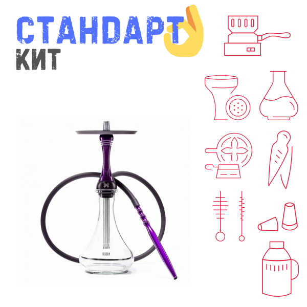 Набор с кальяном  Alpha Hookah X Purple СТАНДАРТ в Казани