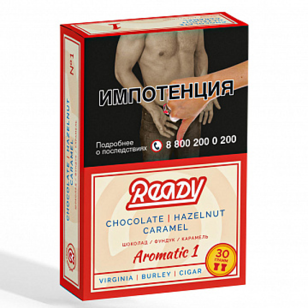 Табак READY №1 CHOCOLATE HAZELNUT CARAMEL (Шоколад Орех Карамель) 30 гр в Казани