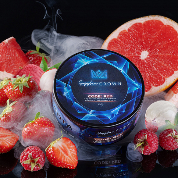 Табак Sapphire Crown Code red (Малина клубника) 100 гр в Казани