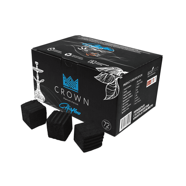 Уголь Crown Airflow Кокосовый 72 Шт (25 Мм) в Казани
