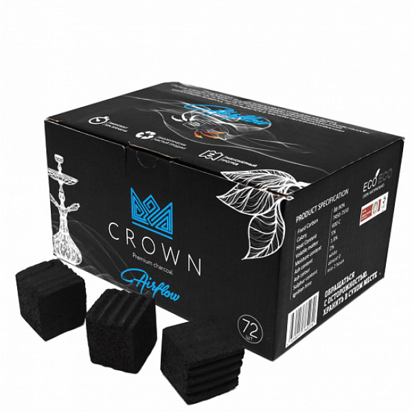 Кокосовый уголь Crown Air-Flow 25 мм в Казани