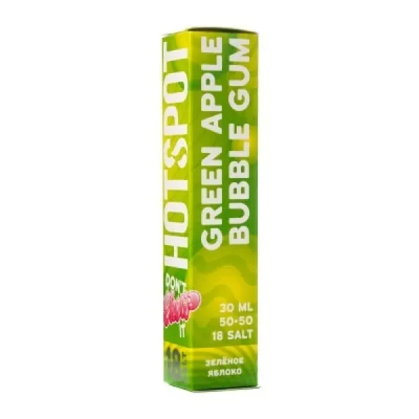 Жидкость HOTSPOT Chow Ultra Green Apple Bubble Gum 30 мл в Казани