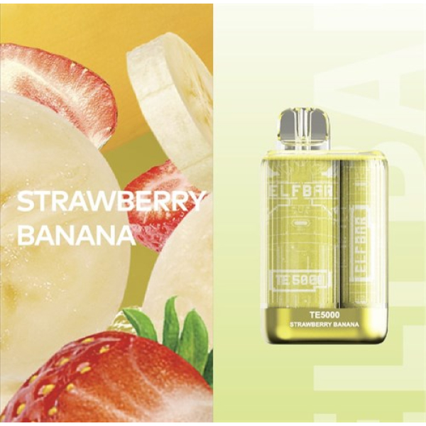 Elfbar TE5000 Strawberry Banana, 5000 тяг в Казани