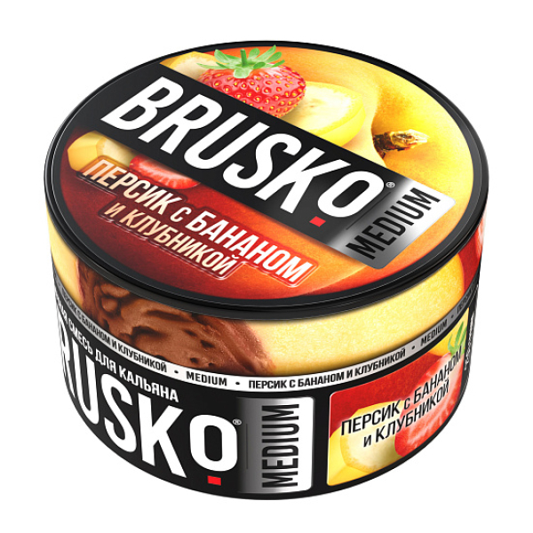 Смесь Brusko Персик с бананом и клубникой 250 гр в Казани