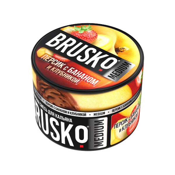 Смесь Brusko Персик с бананом и клубникой 50 гр в Казани