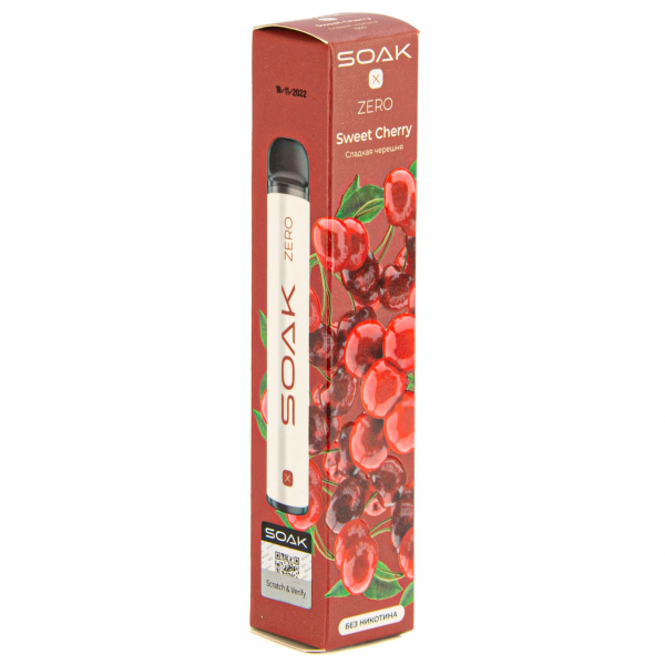 SOAK X ZERO Sweet cherry 1500 затяжек (без никотина) в Казани