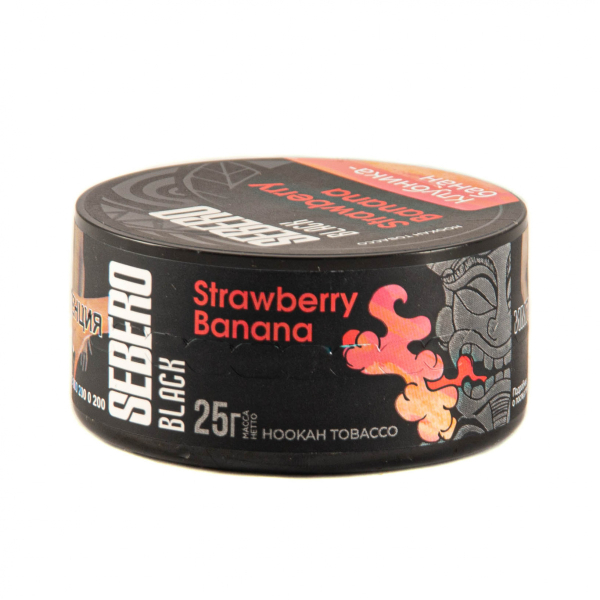 Табак Sebero Black Strawberry Banana  25 грамм в Казани
