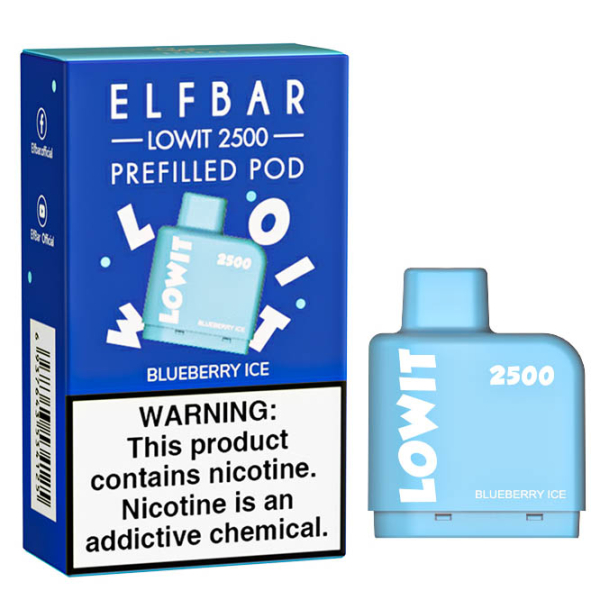 Картридж Elf Bar Lowit 2500 20 мг, 6 мл (Blueberry Ice) в Казани