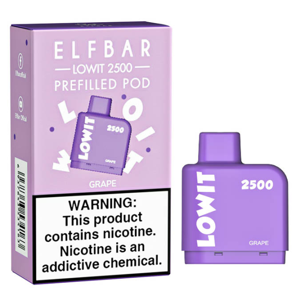 Картридж Elf Bar Lowit 2500 20 мг, 6 мл (Grape) в Казани