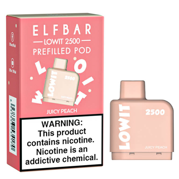 Картридж Elf Bar Lowit 2500 20 мг, 6 мл (Juicy Peach) в Казани