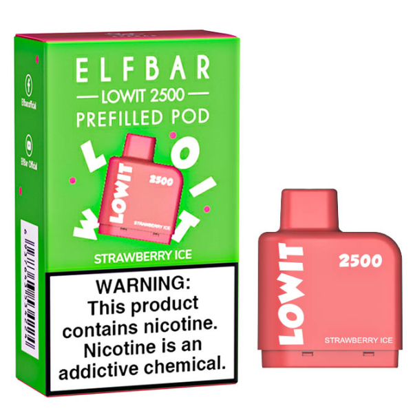 Картридж Elf Bar Lowit 2500 20 мг, 6 мл (Strawberry Ice) в Казани