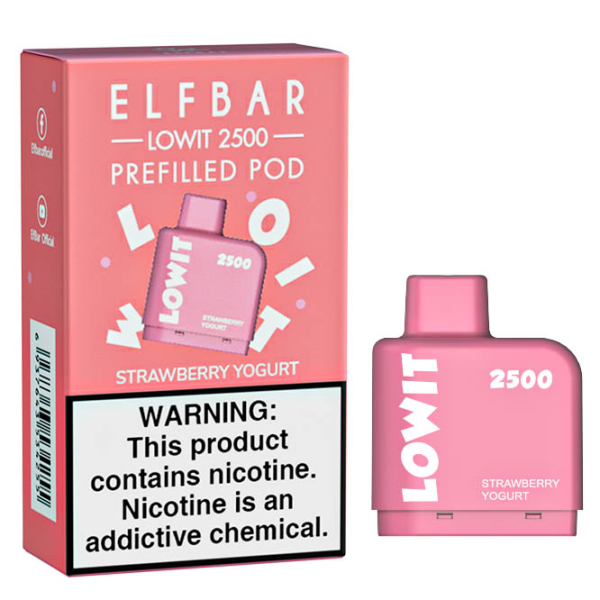 Картридж Elf Bar Lowit 2500 20 мг, 6 мл (Strawberry Yogurt) в Казани