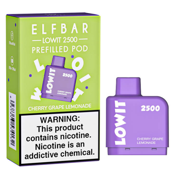 Картридж Elf Bar Lowit 2500 20 мг, 6 мл (Cherry Grape Lemonade) в Казани