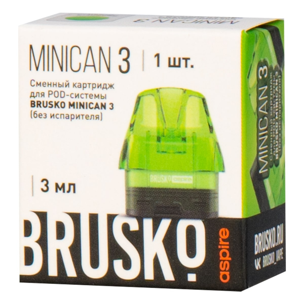 Картридж Brusko Minican 3 зелёный в Казани