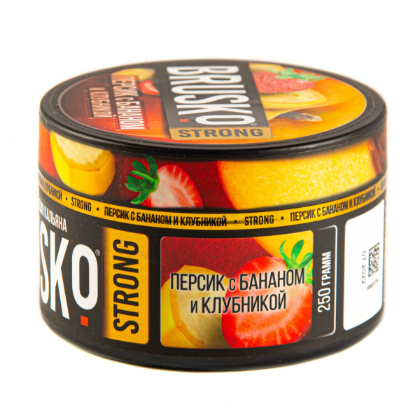 Смесь Brusko Strong персик с бананом и клубникой  250 гр в Казани