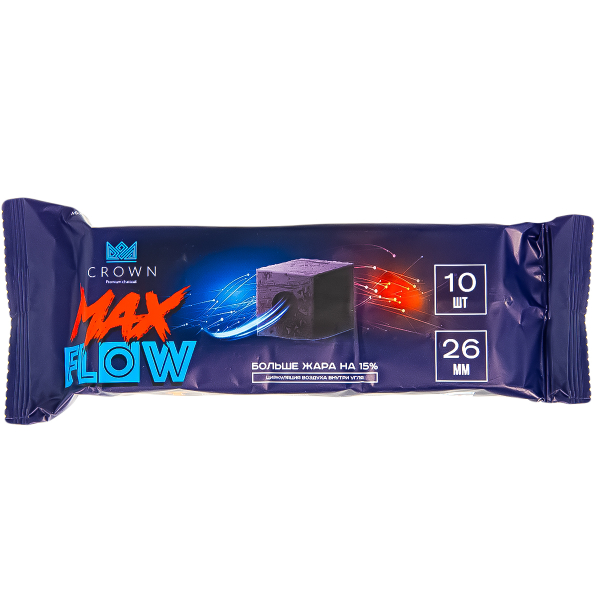 Уголь Crown Maxflow Кокосовый 10 Шт (26 Мм) в Казани