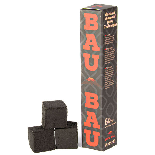 Уголь Bau Bau Кокосовый 6 Шт Черный (25 Мм) в Казани