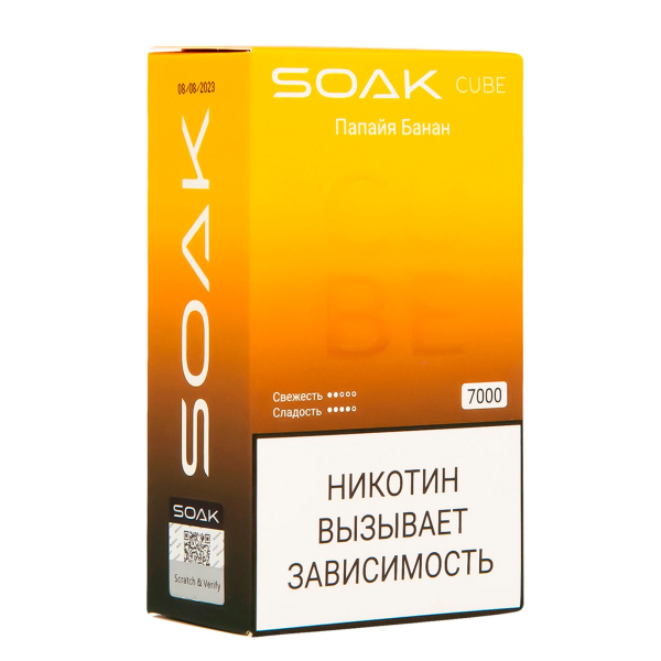 Soak Cube Папайя Банан 7000 Затяжек в Казани