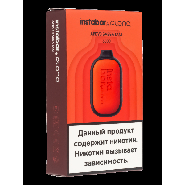 Plonq Instabar Арбуз Баббл Гам (5000 Затяжек) 20 Мг в Казани
