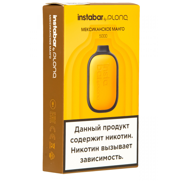 Plonq Instabar Мексиканское Манго (5000 Затяжек) 20 Мг в Казани