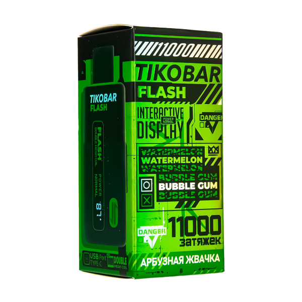 Электронка Tikobar Flash Арбузная Жвачка 11000 Затяжек в Казани