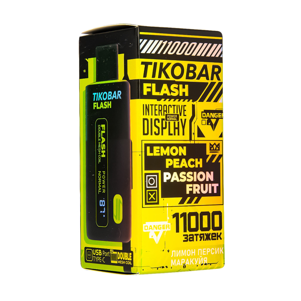 Электронка Tikobar Flash Лимон Персик Маракуйя 11000 Затяжек в Казани