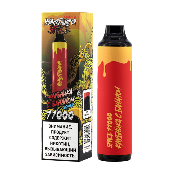 Электронка Monstervapor Space Клубника И Банан (11000 Затяжек) в Казани