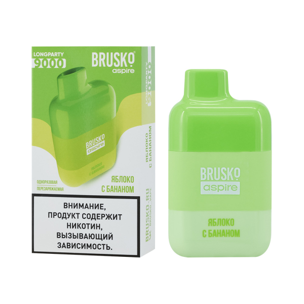 Электронка Brusko Longparty Яблоко И Банан (9000 Затяжек) в Казани