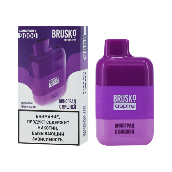 Электронка Brusko Longparty Виноград И Вишня (9000 Затяжек) в Казани