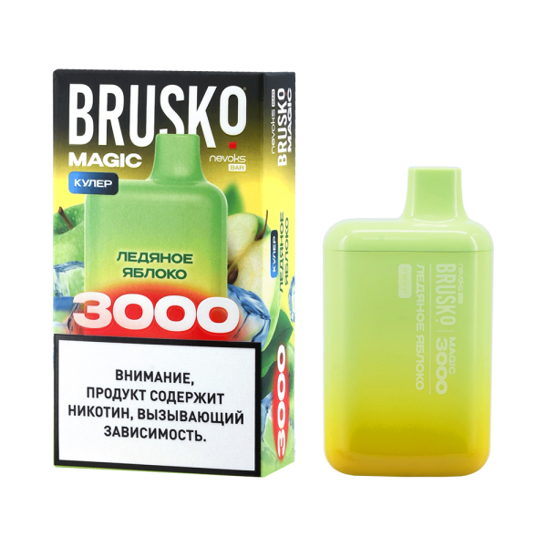 Электронка Brusko Magic Ледяное Яблоко (3000 Затяжек) в Казани
