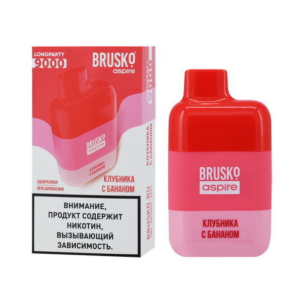Электронка Brusko Longparty Клубника И Банан (9000 Затяжек) в Казани
