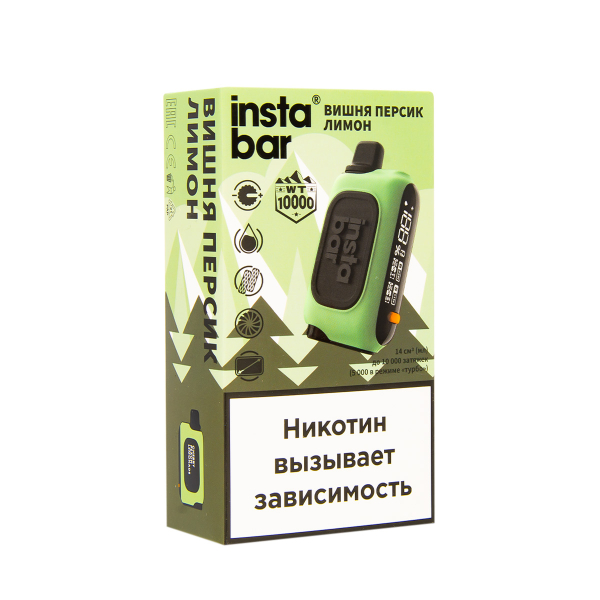 Электронка Plonq Instabar Вишня Персик Лимон (10000 Затяжек) 20 Мг в Казани